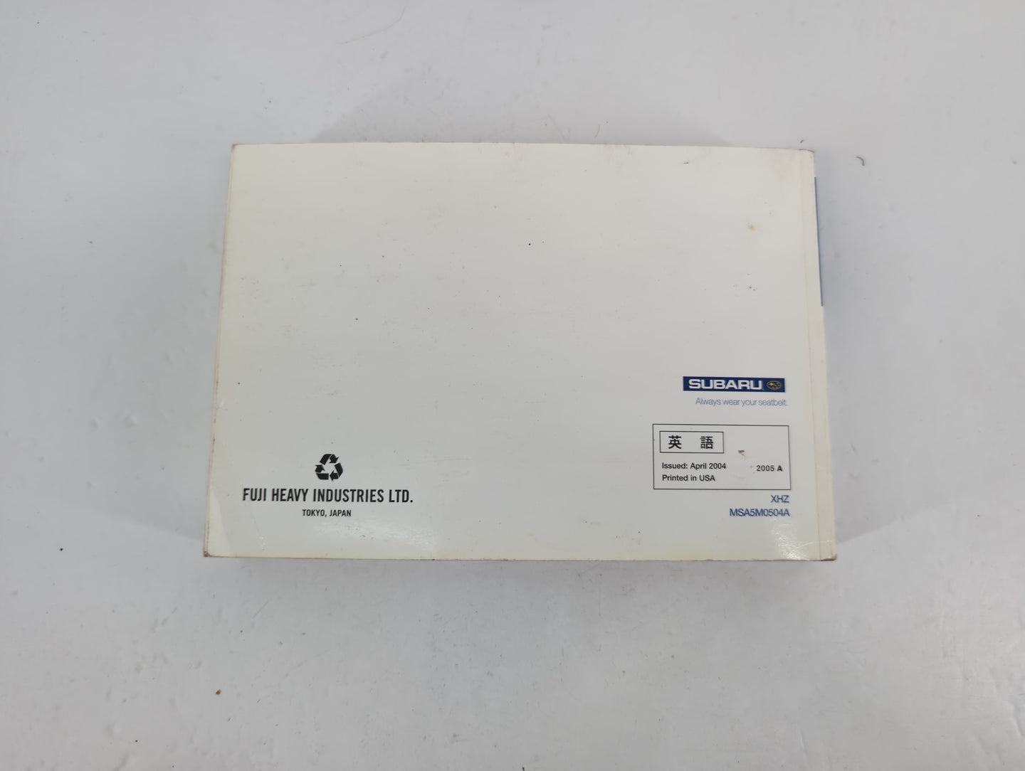 2005 Subaru Legacy Owners Manual Book Guide P/N:MSA5M0504A OEM Used Auto Parts - Oemusedautoparts1.com