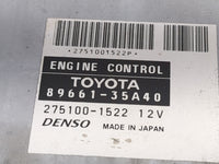 2005 Toyota 4runner PCM Engine Control Computer ECU ECM PCU OEM P/N:89661-35A40 275100-1522 Fits OEM Used Auto Parts - Oemus
