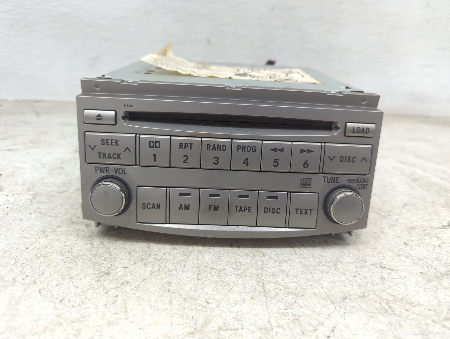 2005-2007 Toyota Avalon Radio AM FM Cd Player Receiver Replacement P/N:86120-AC140 122000-69400101 Fits Fits 2005 2006 2007 