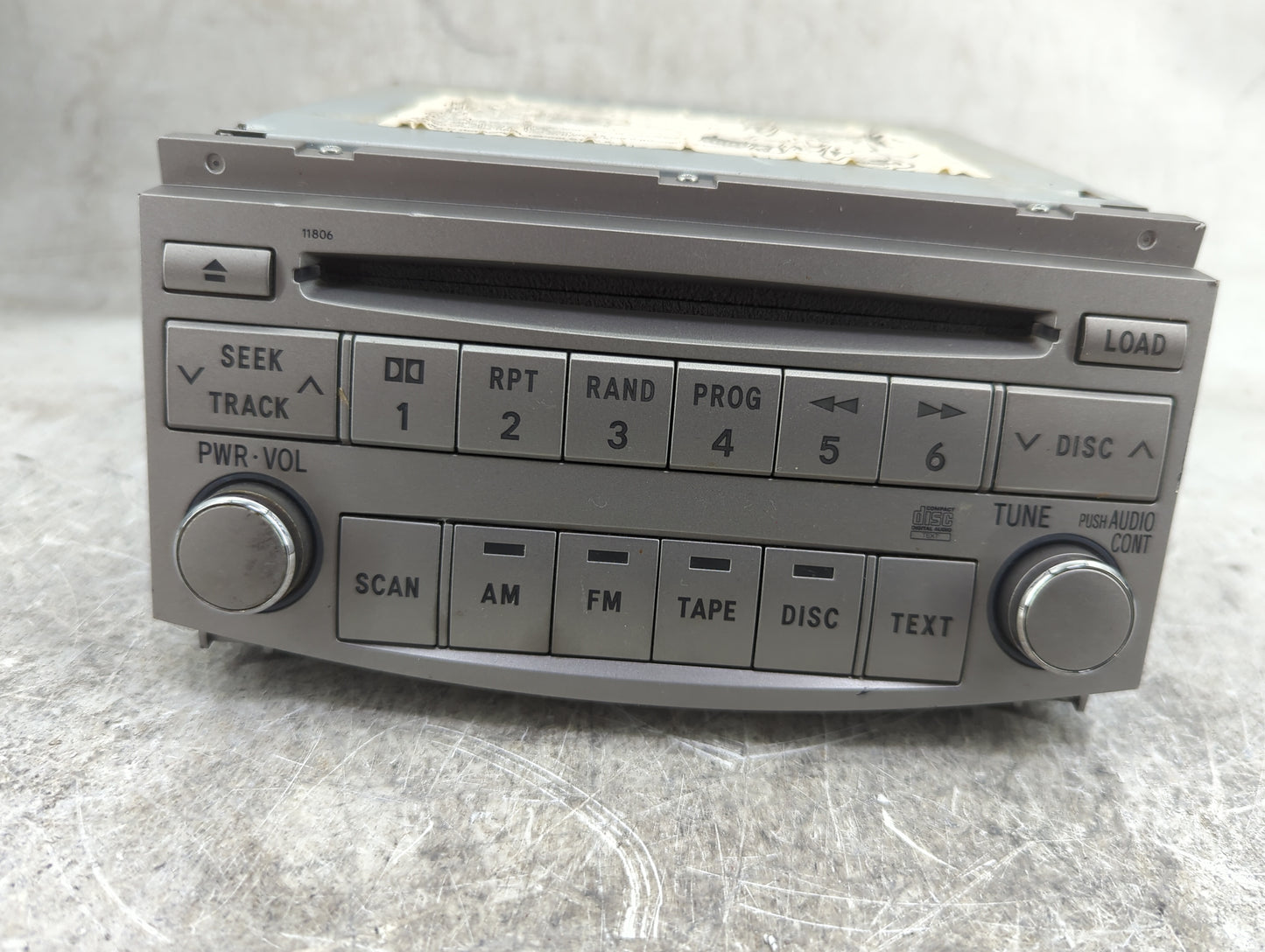 2005-2007 Toyota Avalon Radio AM FM Cd Player Receiver Replacement P/N:86120-AC140 122000-69400101 Fits Fits 2005 2006 2007 