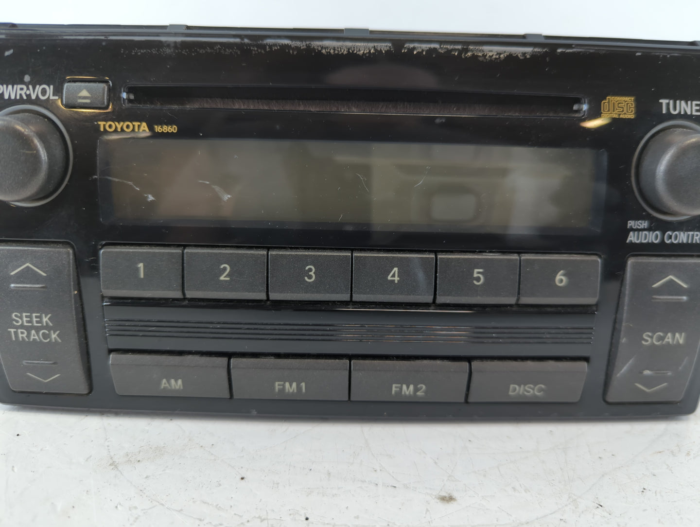 2005-2006 Toyota Camry Radio AM FM Cd Player Receiver Replacement P/N:86120-AA160 Fits Fits 2005 2006 OEM Used Auto Parts - 