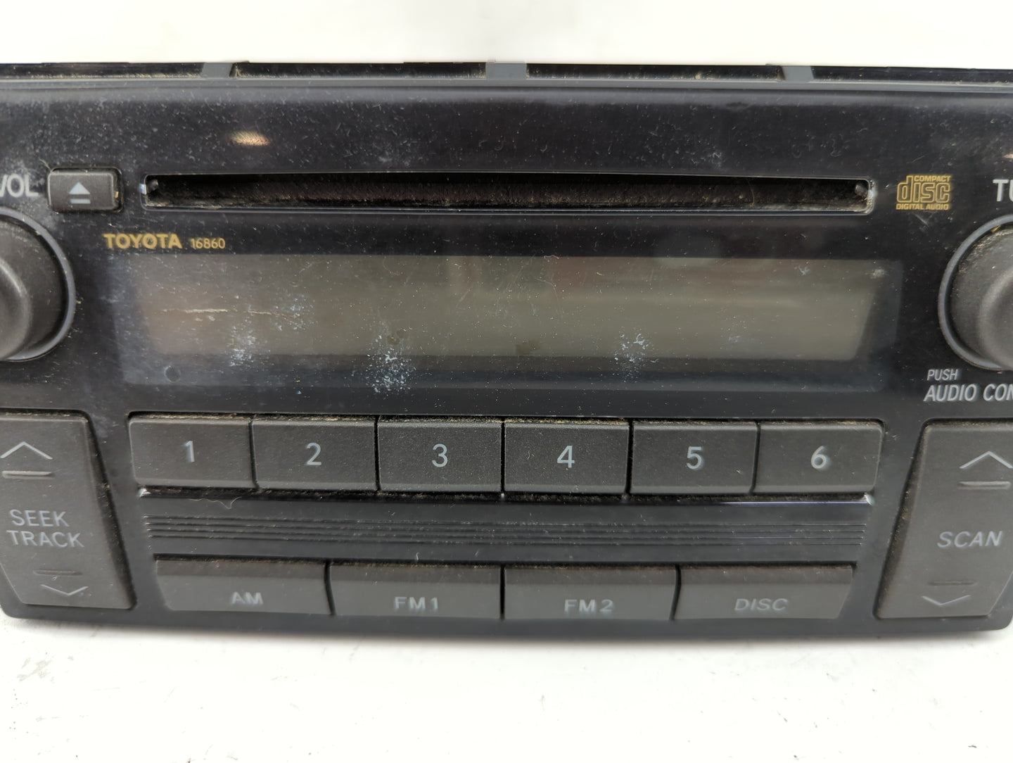 2005-2006 Toyota Camry Radio AM FM Cd Player Receiver Replacement P/N:86120-AA160 122000-6350C101 Fits Fits 2005 2006 OEM Us