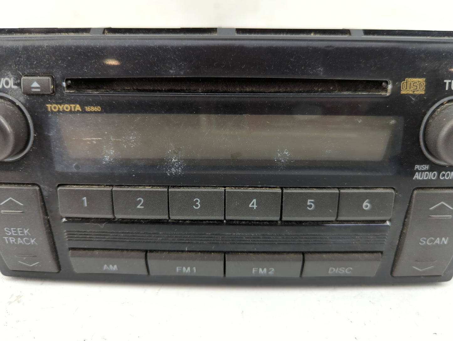 2005-2006 Toyota Camry Radio AM FM Cd Player Receiver Replacement P/N:86120-AA160 122000-6350C101 Fits Fits 2005 2006 OEM Us