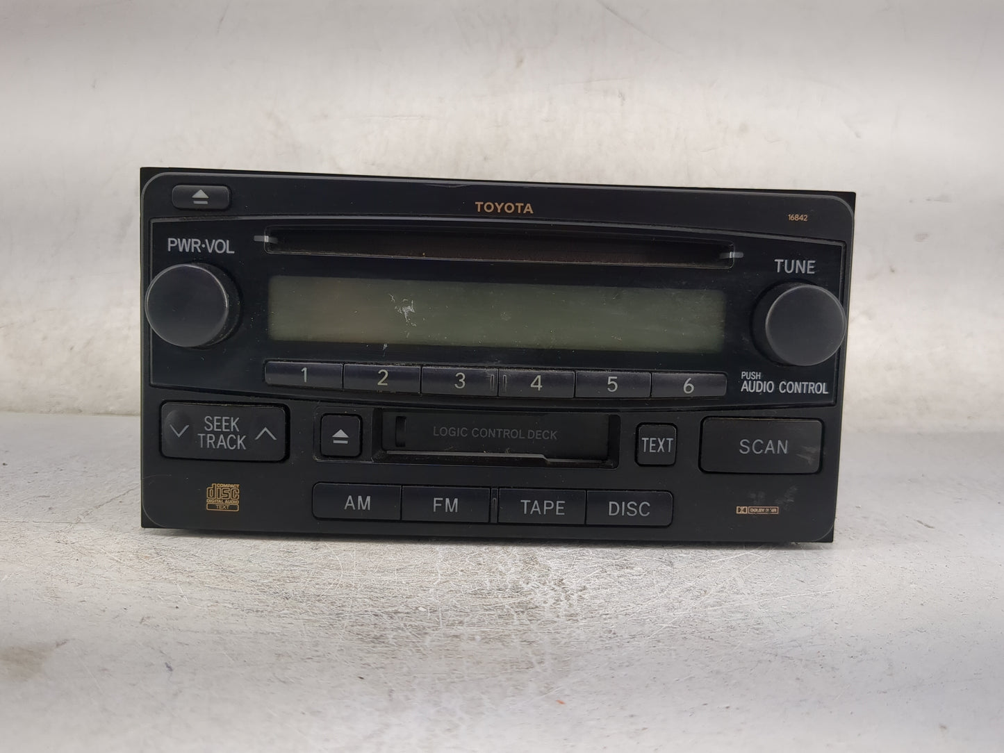 2004-2007 Toyota Highlander Radio AM FM Cd Player Receiver Replacement P/N:86120-52241 122000-44310101 Fits OEM Used Auto Pa