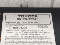 2004-2007 Toyota Highlander Radio AM FM Cd Player Receiver Replacement P/N:86120-52241 122000-44310101 Fits OEM Used Auto Pa