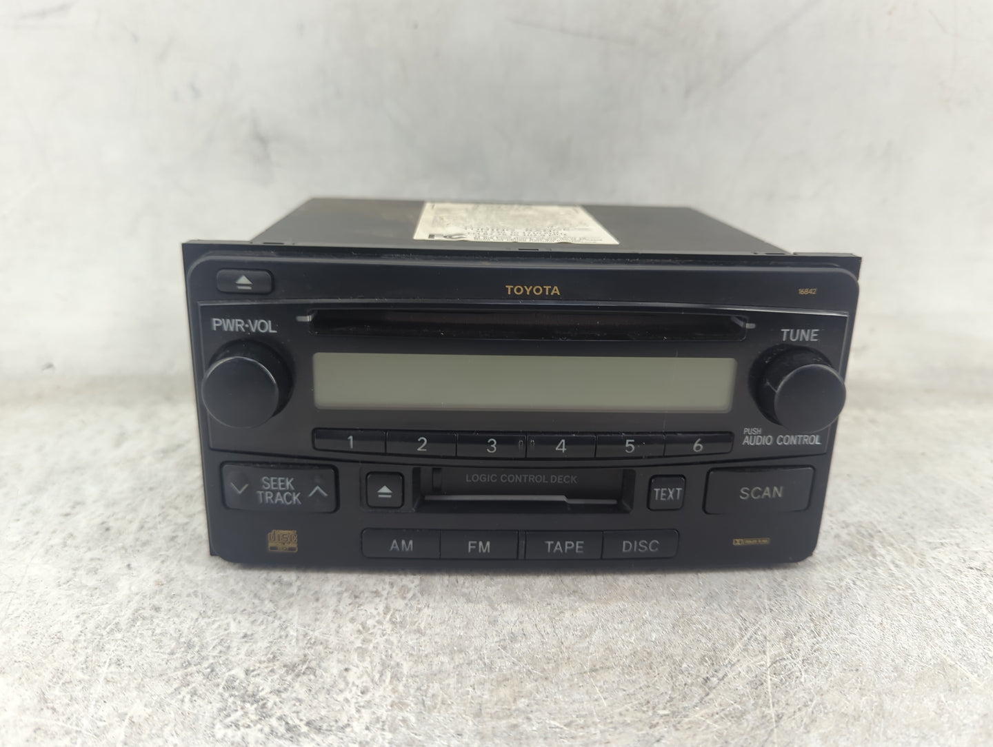 2004-2007 Toyota Highlander Radio AM FM Cd Player Receiver Replacement P/N:86120-52241 122000-44310101 Fits OEM Used Auto Pa