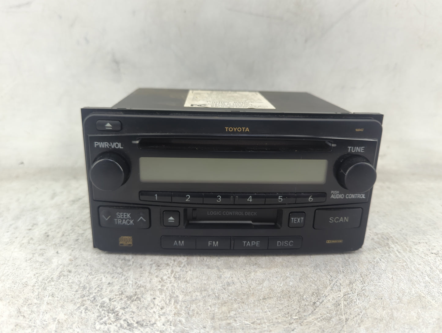 2004-2007 Toyota Highlander Radio AM FM Cd Player Receiver Replacement P/N:86120-52241 122000-44310101 Fits OEM Used Auto Pa