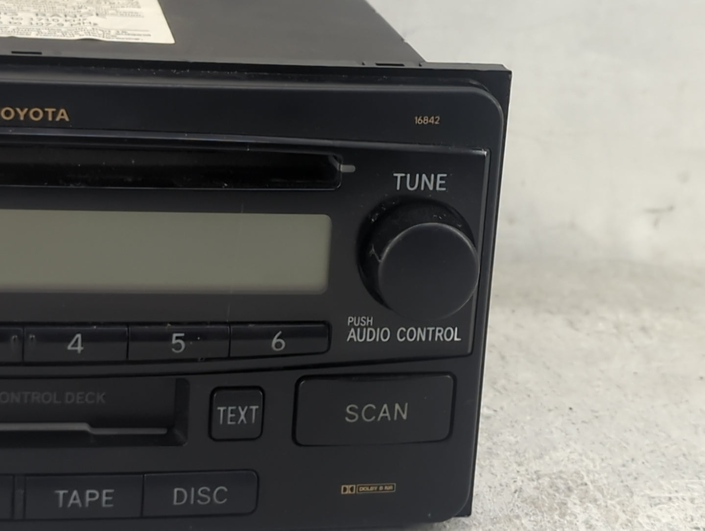 2004-2007 Toyota Highlander Radio AM FM Cd Player Receiver Replacement P/N:86120-52241 122000-44310101 Fits OEM Used Auto Pa