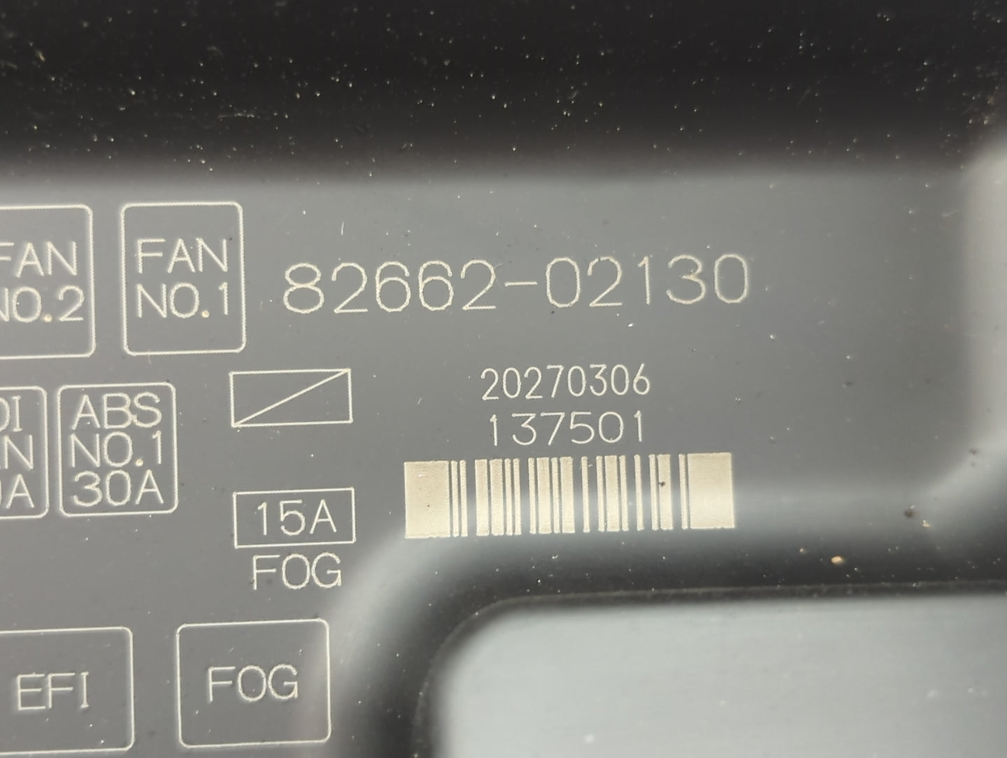 2004-2008 Toyota Matrix Fusebox Fuse Box Panel Relay Module P/N:82662-02130 Fits Fits 2004 2005 2006 2007 2008 OEM Used Auto