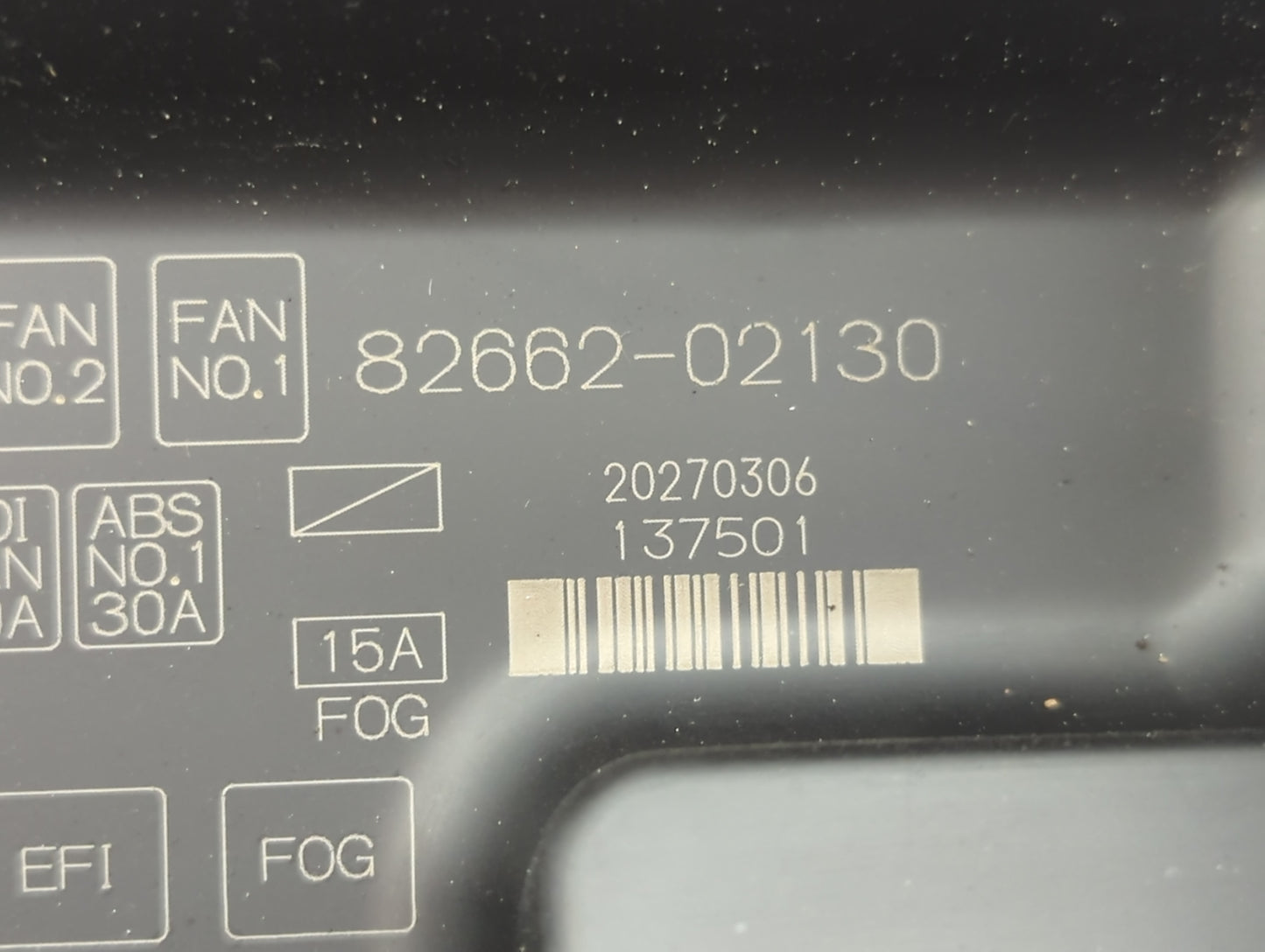 2004-2008 Toyota Matrix Fusebox Fuse Box Panel Relay Module P/N:82662-02130 Fits Fits 2004 2005 2006 2007 2008 OEM Used Auto