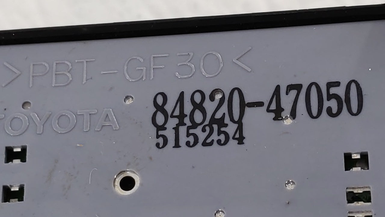 2004-2009 Toyota Prius Master Power Window Switch Replacement Driver Side Left P/N:84820-47050 74232-47070 Fits OEM Used Aut