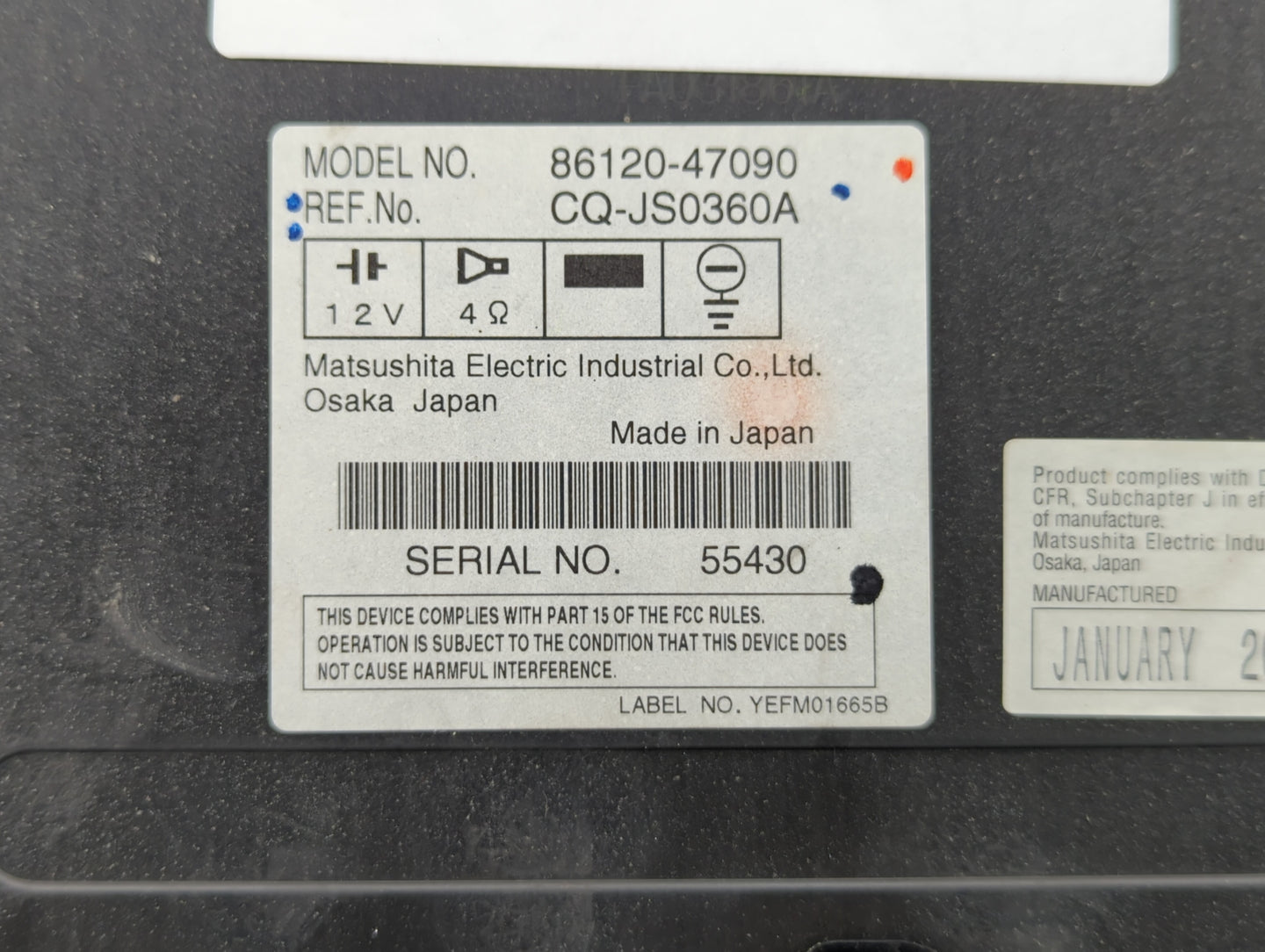 2004-2006 Toyota Prius Am Fm Cd Player Radio Receiver - Oemusedautoparts1.com