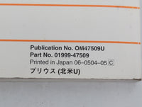 2005 Toyota Prius Owners Manual Book Guide P/N:01999-47509 OEM Used Auto Parts - Oemusedautoparts1.com