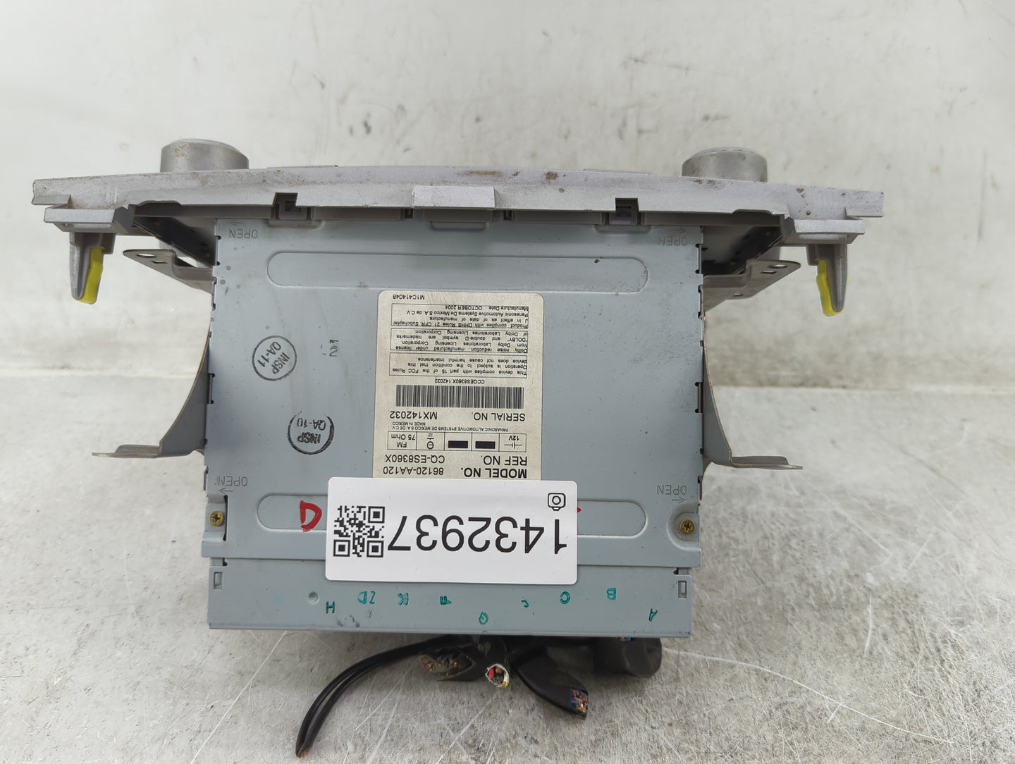 2004-2006 Toyota Solara Radio AM FM Cd Player Receiver Replacement P/N:86120-AA120 Fits Fits 2004 2005 2006 OEM Used Auto Pa