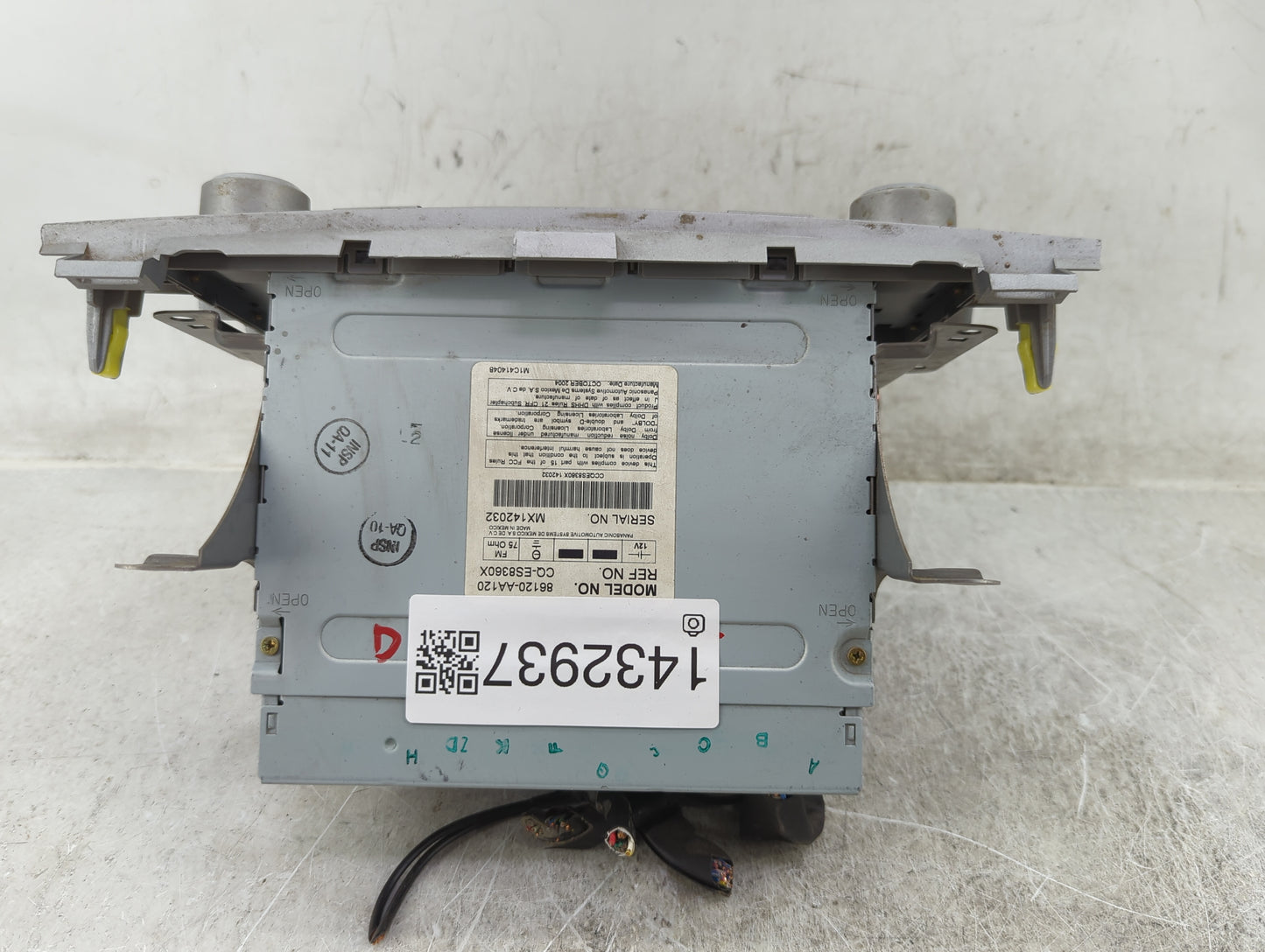 2004-2006 Toyota Solara Radio AM FM Cd Player Receiver Replacement P/N:86120-AA120 Fits Fits 2004 2005 2006 OEM Used Auto Pa