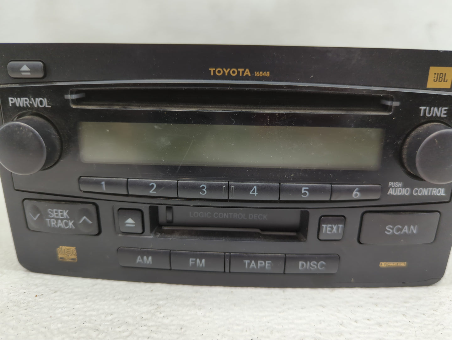 2005 Toyota Tundra Radio AM FM Cd Player Receiver Replacement P/N:122000-5940A101 86120-0C130 Fits OEM Used Auto Parts - Oem