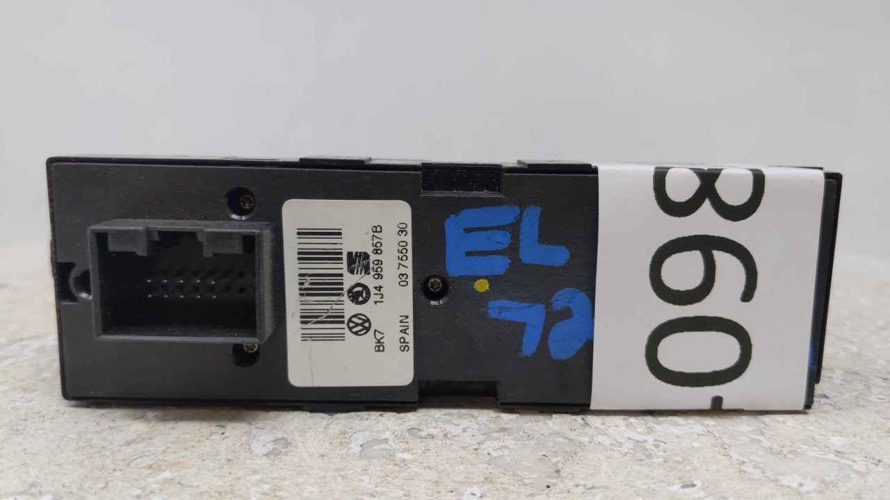 2005 Volkswagen Jetta Master Power Window Switch Replacement Driver Side Left P/N:1J4 959 857D Fits OEM Used Auto Parts - Oe