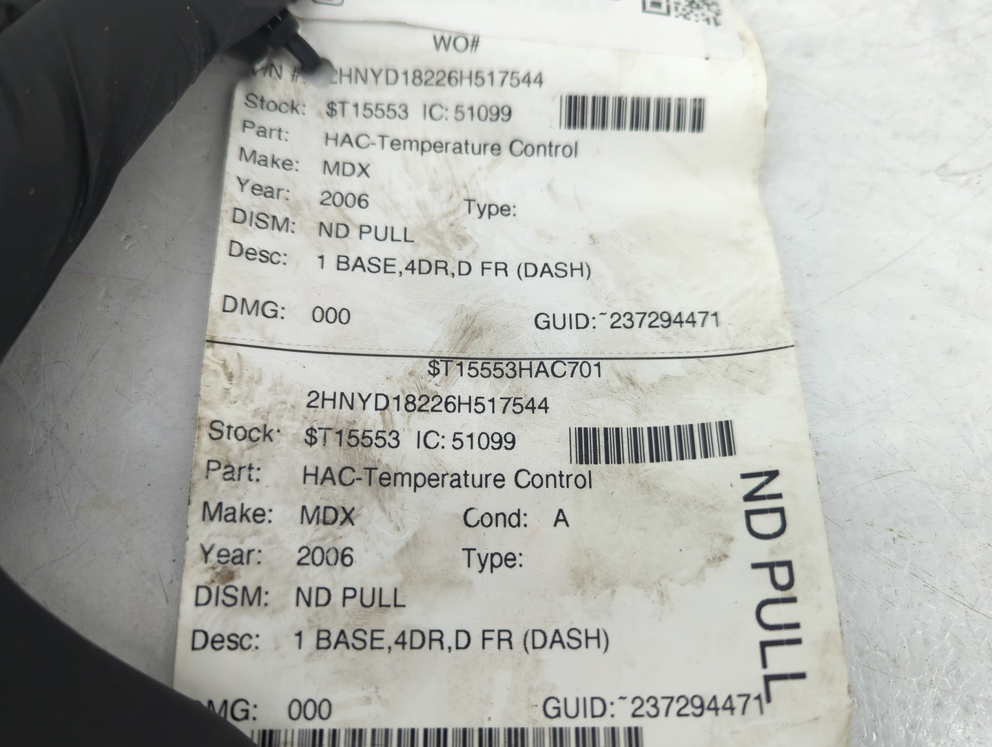 2001-2006 Acura Mdx Climate Control Module Temperature AC/Heater Replacement Fits Fits 2001 2002 2003 2004 2005 2006 OEM Use