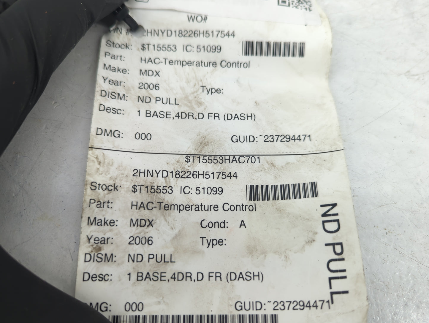 2001-2006 Acura Mdx Climate Control Module Temperature AC/Heater Replacement Fits Fits 2001 2002 2003 2004 2005 2006 OEM Use
