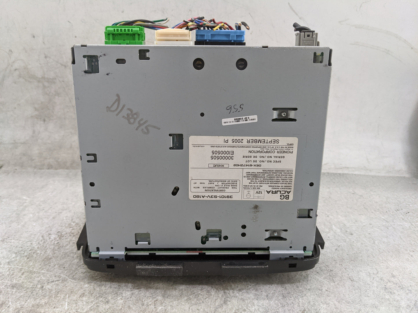 2005-2006 Acura Mdx Radio AM FM Cd Player Receiver Replacement P/N:39101-S3V-A180 DEX-6147ZH02 Fits Fits 2005 2006 OEM Used 
