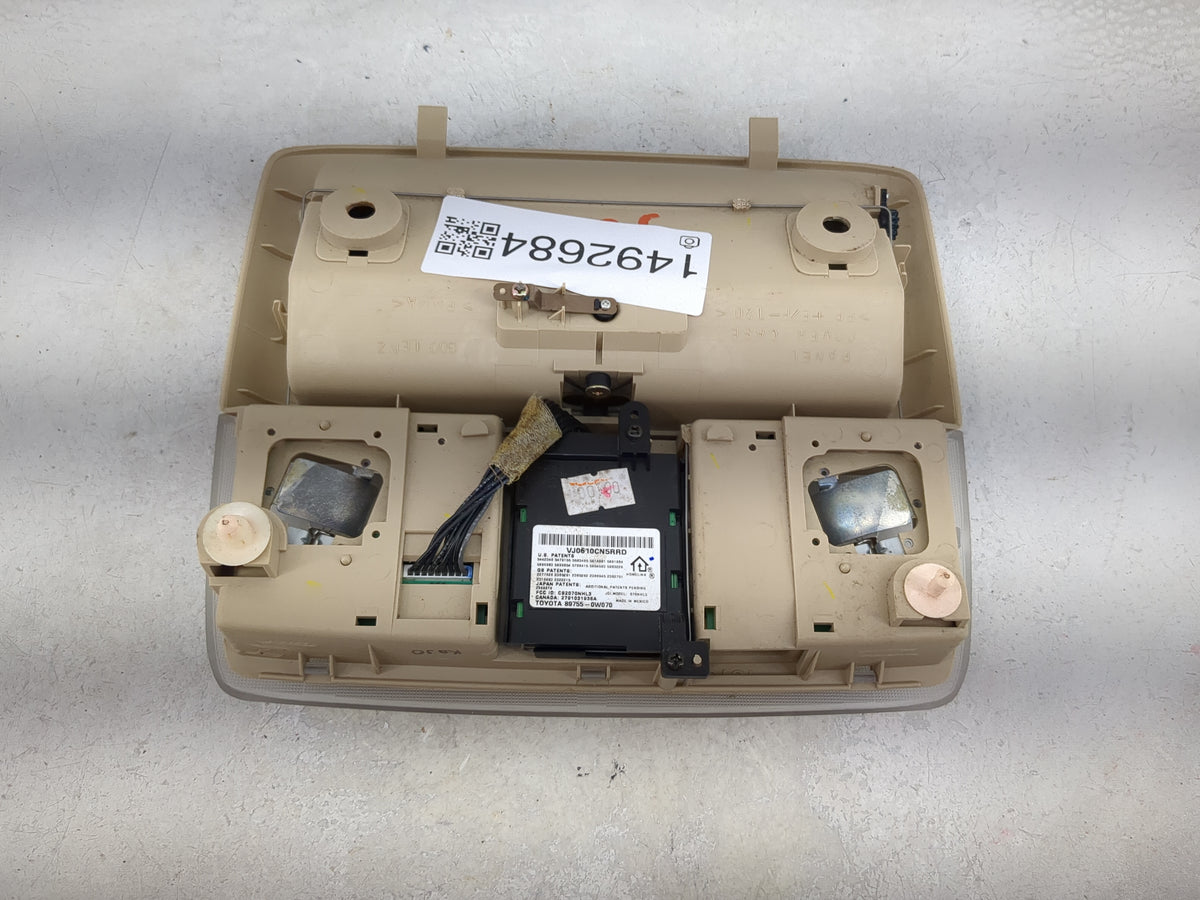 Acura Rl Overhead Roof Console Tan 1492684 - Oemusedautoparts1.com