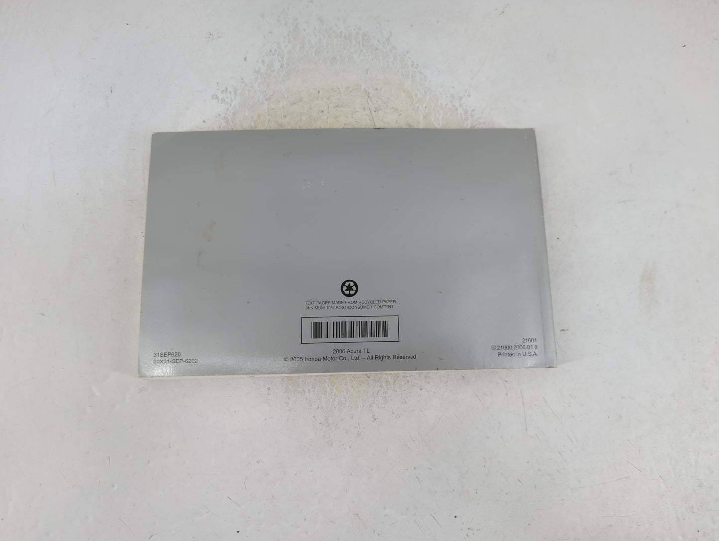 2006 Acura Tl Owners Manual Book Guide P/N:00X31-SEP-6202 OEM Used Auto Parts - Oemusedautoparts1.com