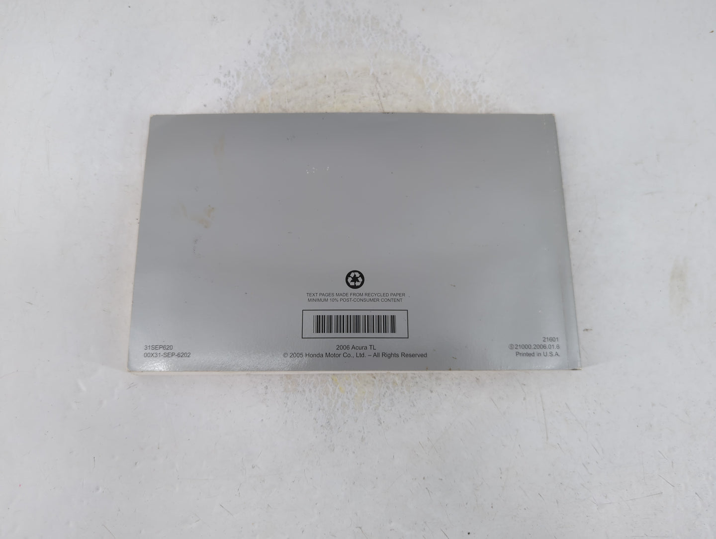 2006 Acura Tl Owners Manual Book Guide P/N:00X31-SEP-6202 OEM Used Auto Parts - Oemusedautoparts1.com