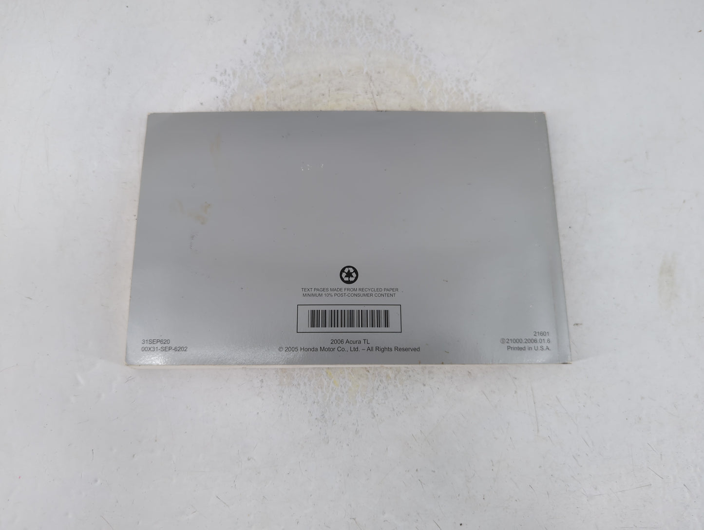 2006 Acura Tl Owners Manual Book Guide P/N:00X31-SEP-6202 OEM Used Auto Parts - Oemusedautoparts1.com