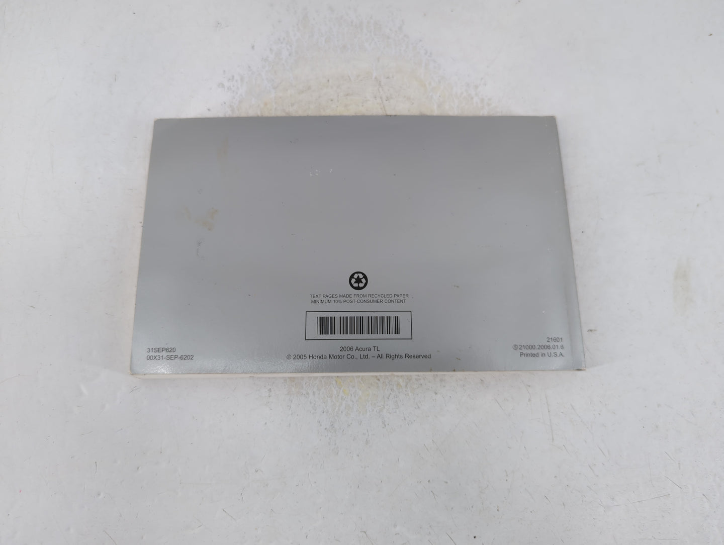 2006 Acura Tl Owners Manual Book Guide P/N:00X31-SEP-6202 OEM Used Auto Parts - Oemusedautoparts1.com