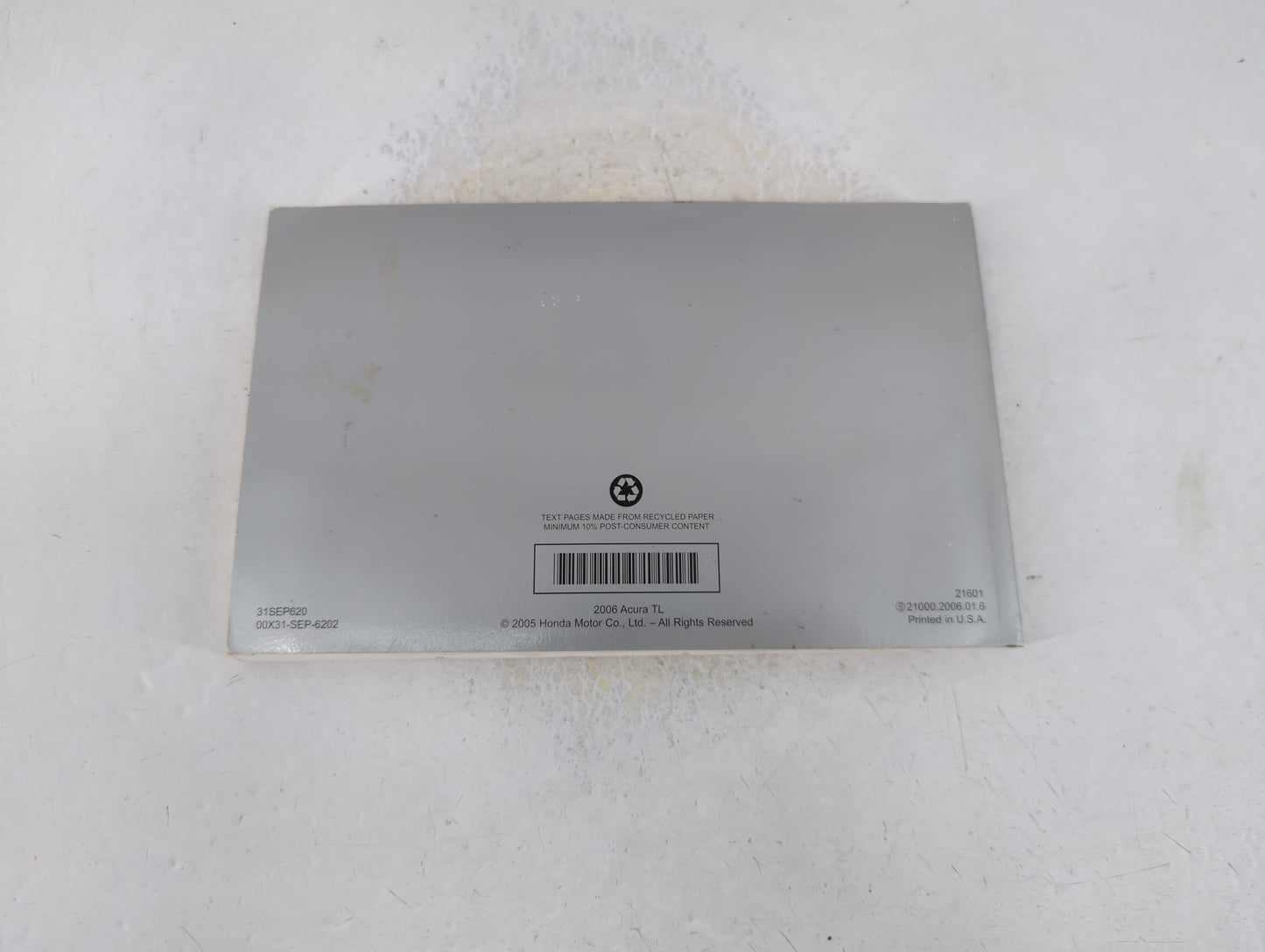 2006 Acura Tl Owners Manual Book Guide P/N:00X31-SEP-6202 OEM Used Auto Parts - Oemusedautoparts1.com