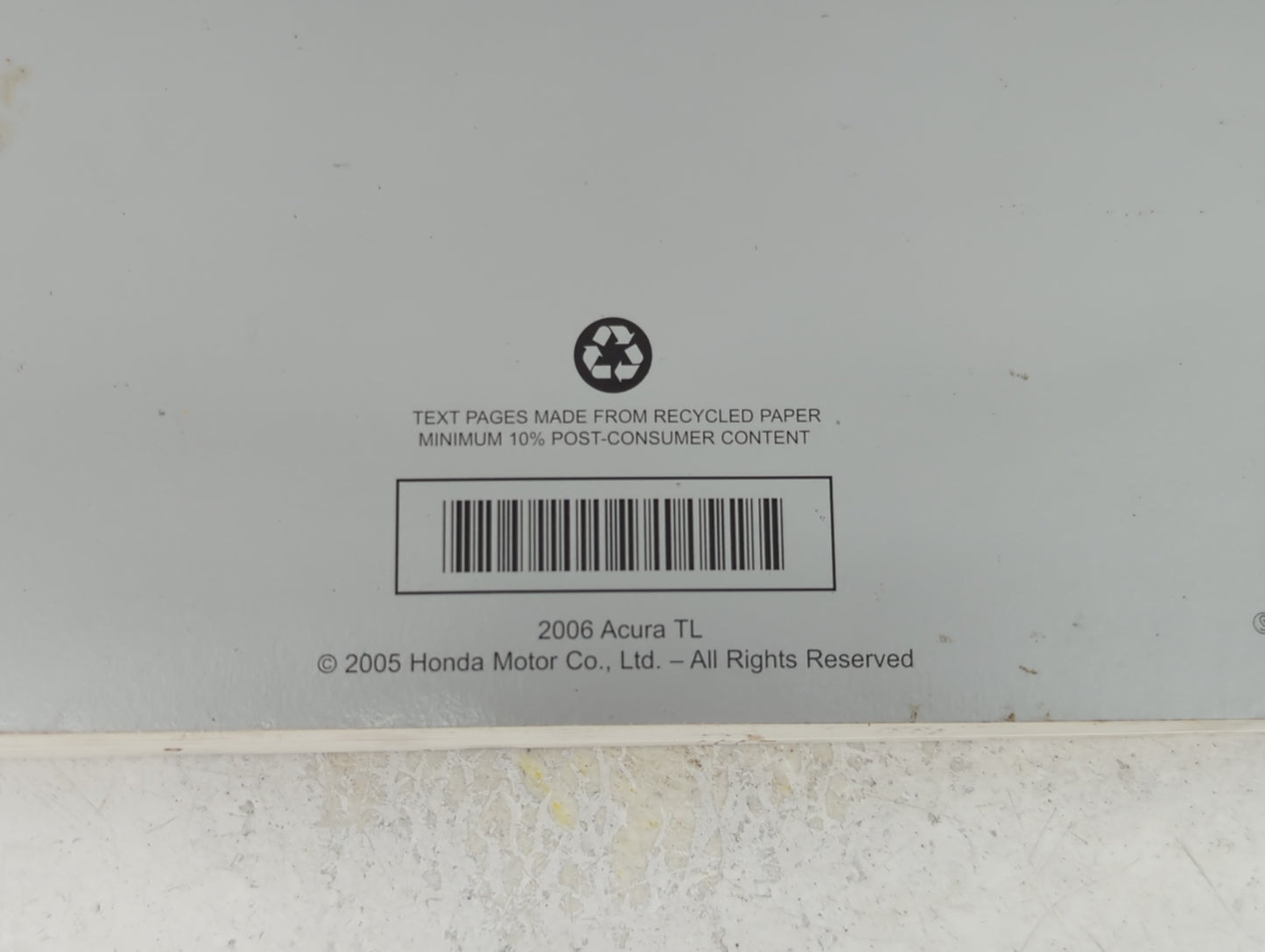 2006 Acura Tl Owners Manual Book Guide P/N:00X31-SEP-6202 OEM Used Auto Parts - Oemusedautoparts1.com