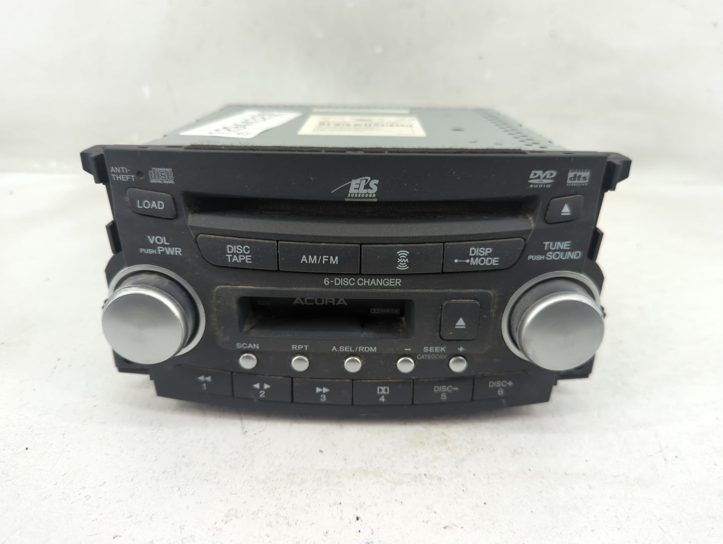 2004-2006 Acura Tl Radio AM FM Cd Player Receiver Replacement P/N:39100-SEP-A410 Fits Fits 2004 2005 2006 OEM Used Auto Part