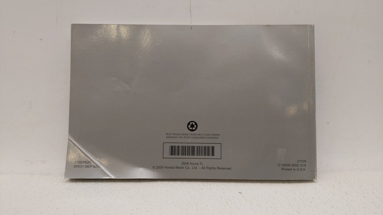 2006 Acura Tl Owners Manual Book Guide OEM Used Auto Parts - Oemusedautoparts1.com