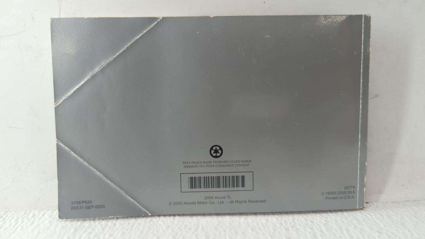 2006 Acura Tl Owners Manual Book Guide OEM Used Auto Parts - Oemusedautoparts1.com