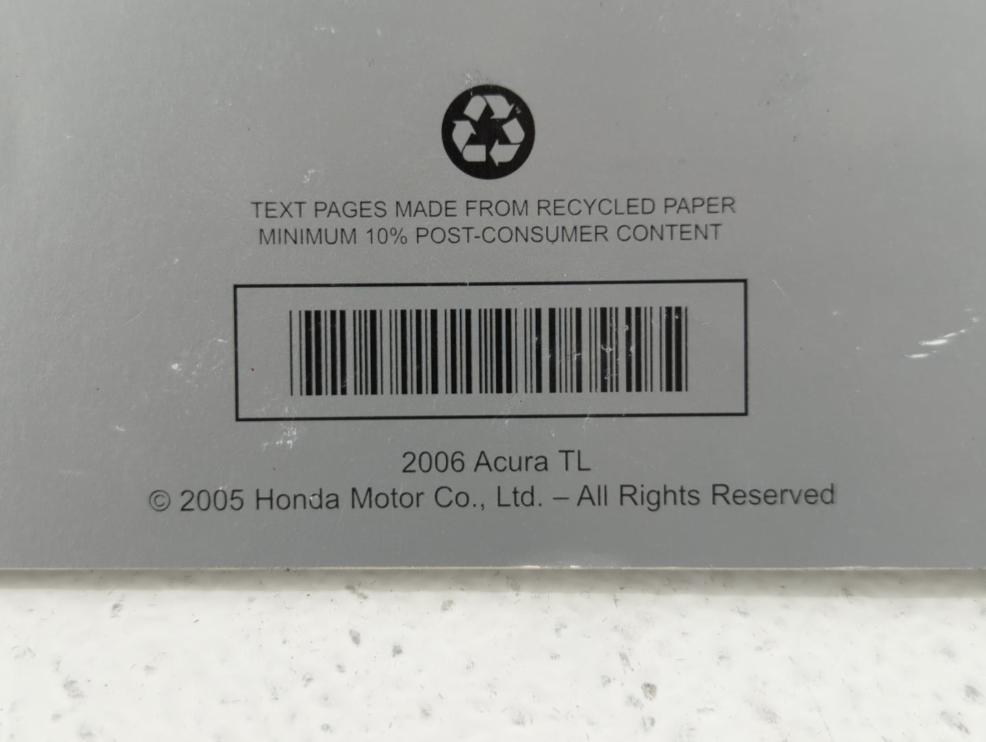 2006 Acura Tl Owners Manual Book Guide P/N:00X31-SEP-6200 OEM Used Auto Parts - Oemusedautoparts1.com