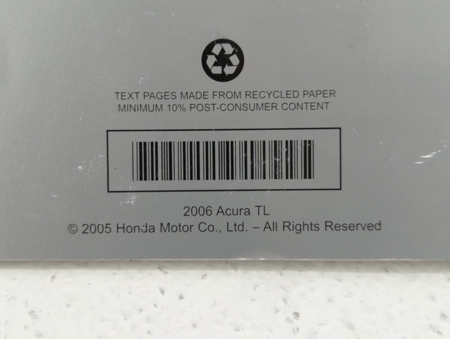 2006 Acura Tl Owners Manual Book Guide P/N:00X31-SEP-6200 OEM Used Auto Parts - Oemusedautoparts1.com