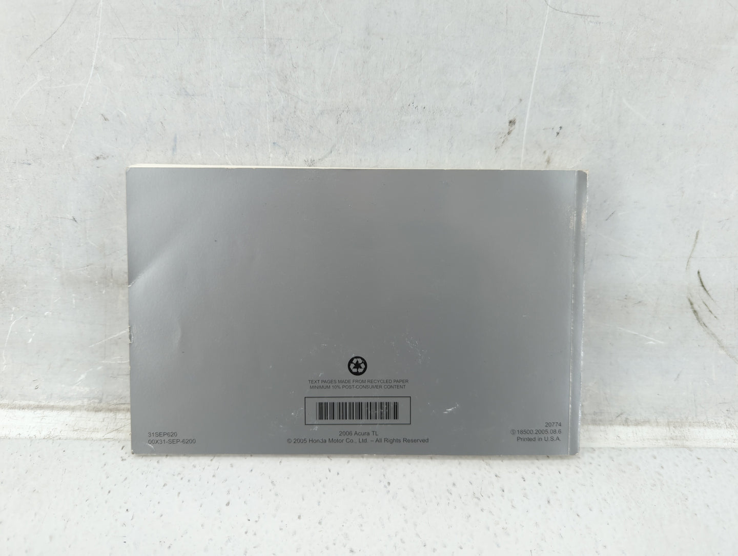 2006 Acura Tl Owners Manual Book Guide P/N:00X31-SEP-6200 OEM Used Auto Parts - Oemusedautoparts1.com