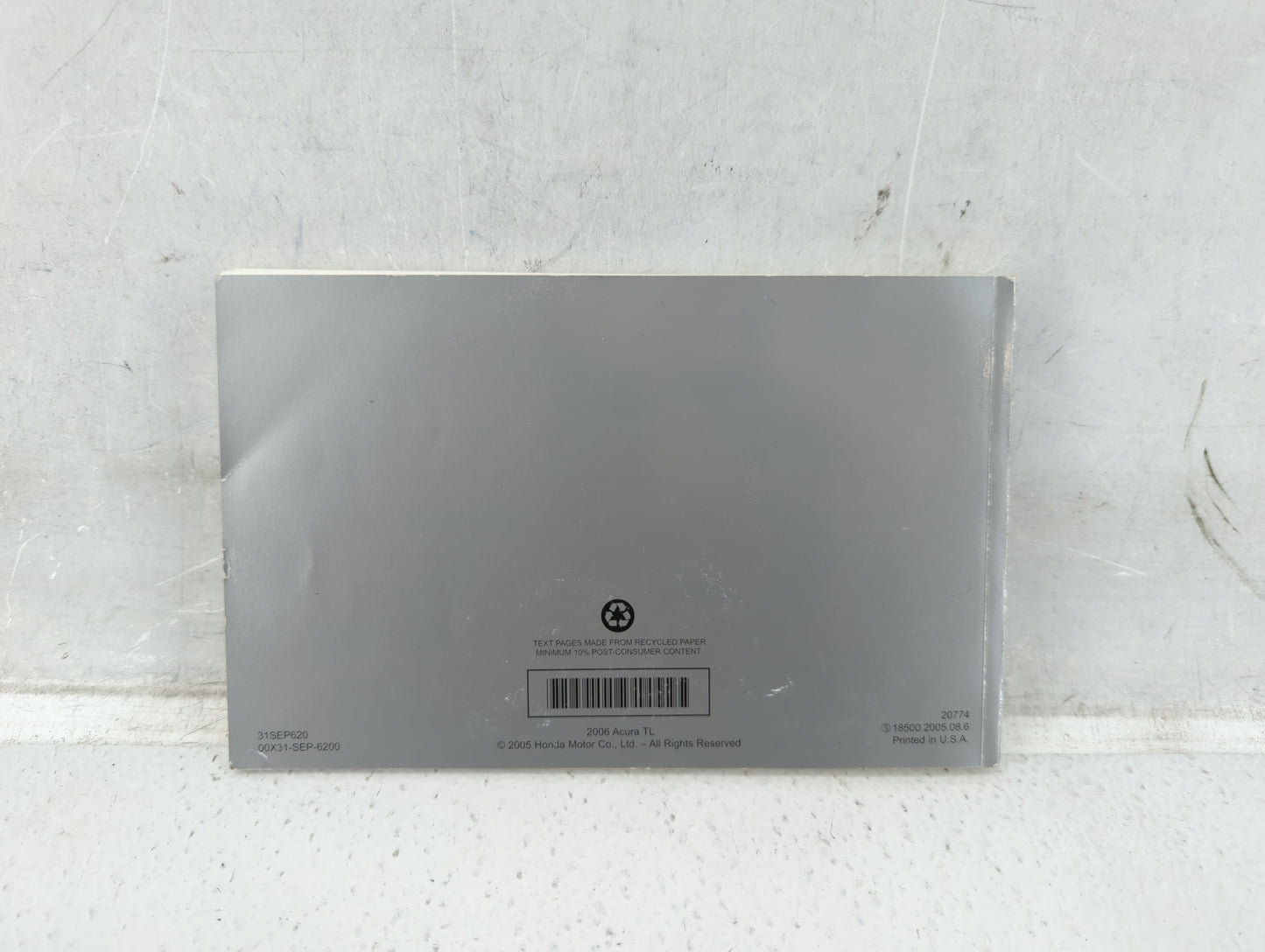 2006 Acura Tl Owners Manual Book Guide P/N:00X31-SEP-6200 OEM Used Auto Parts - Oemusedautoparts1.com