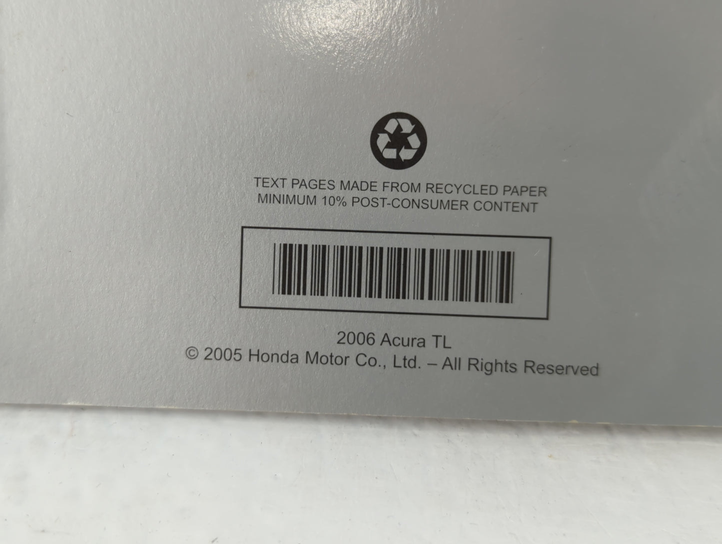 2006 Acura Tl Owners Manual Book Guide P/N:31SEP620 00X31-SEP-6201 OEM Used Auto Parts - Oemusedautoparts1.com