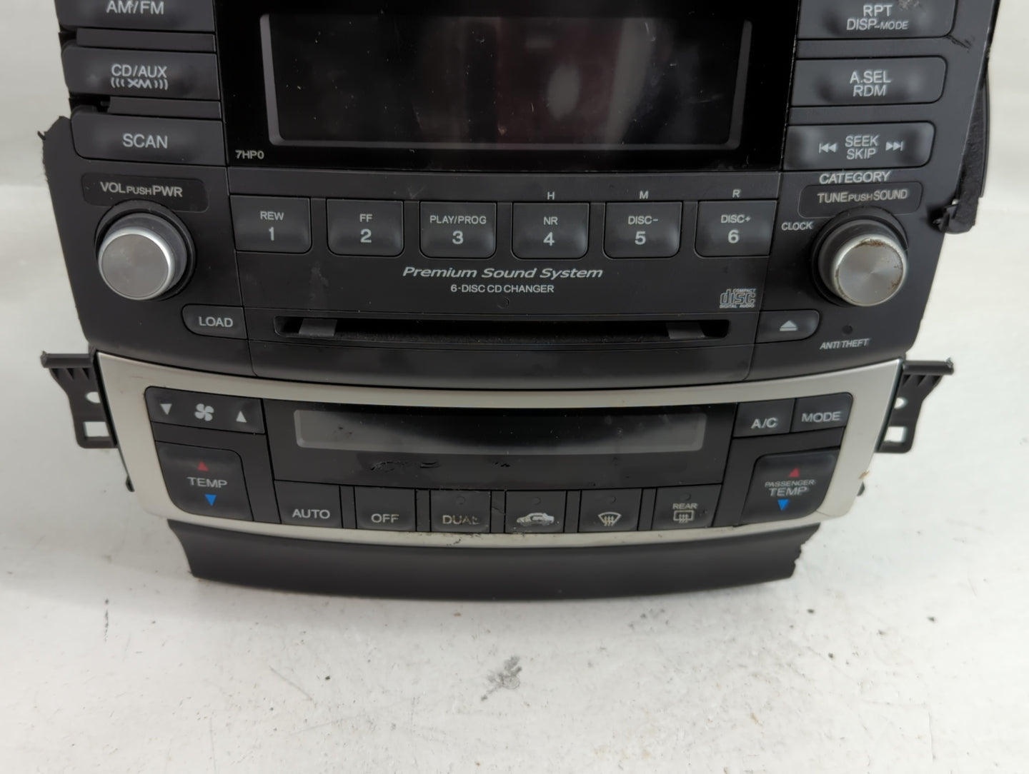 2006 Acura Tsx Radio AM FM Cd Player Receiver Replacement P/N:39175-SEC-L020-M1 Fits OEM Used Auto Parts - Oemusedautoparts1