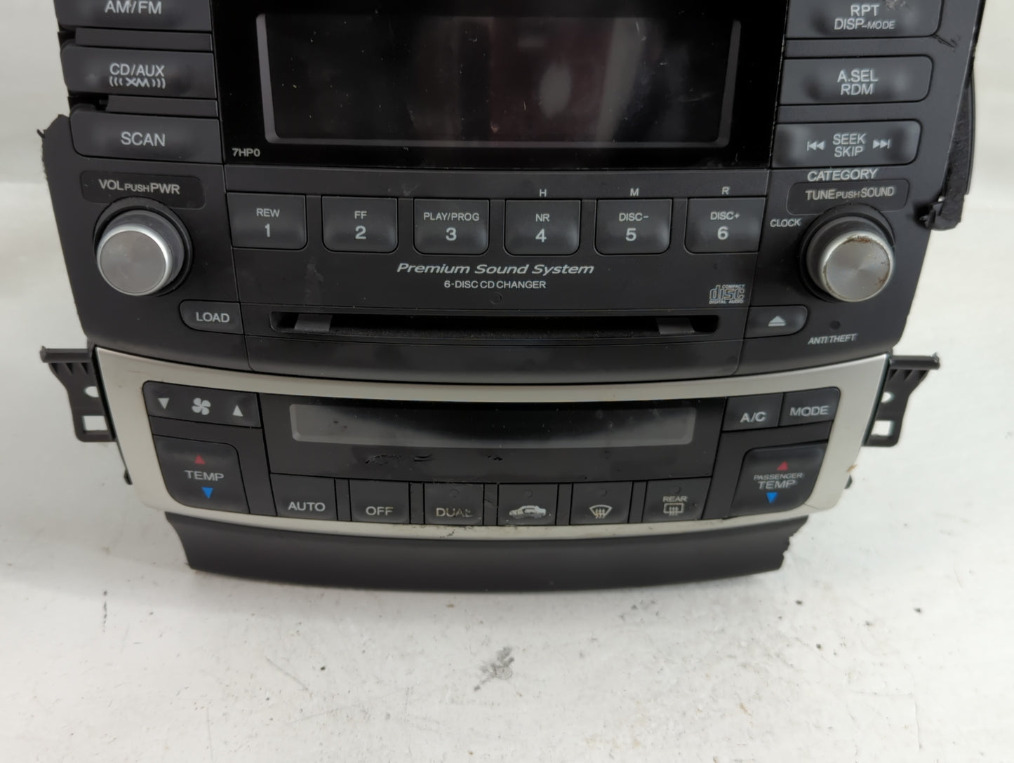 2006 Acura Tsx Radio AM FM Cd Player Receiver Replacement P/N:39175-SEC-L020-M1 Fits OEM Used Auto Parts - Oemusedautoparts1