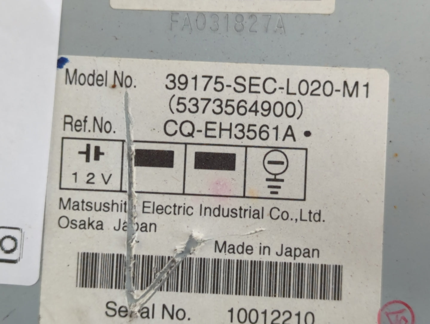 2006 Acura Tsx Radio AM FM Cd Player Receiver Replacement P/N:39175-SEC-L020-M1 Fits OEM Used Auto Parts - Oemusedautoparts1