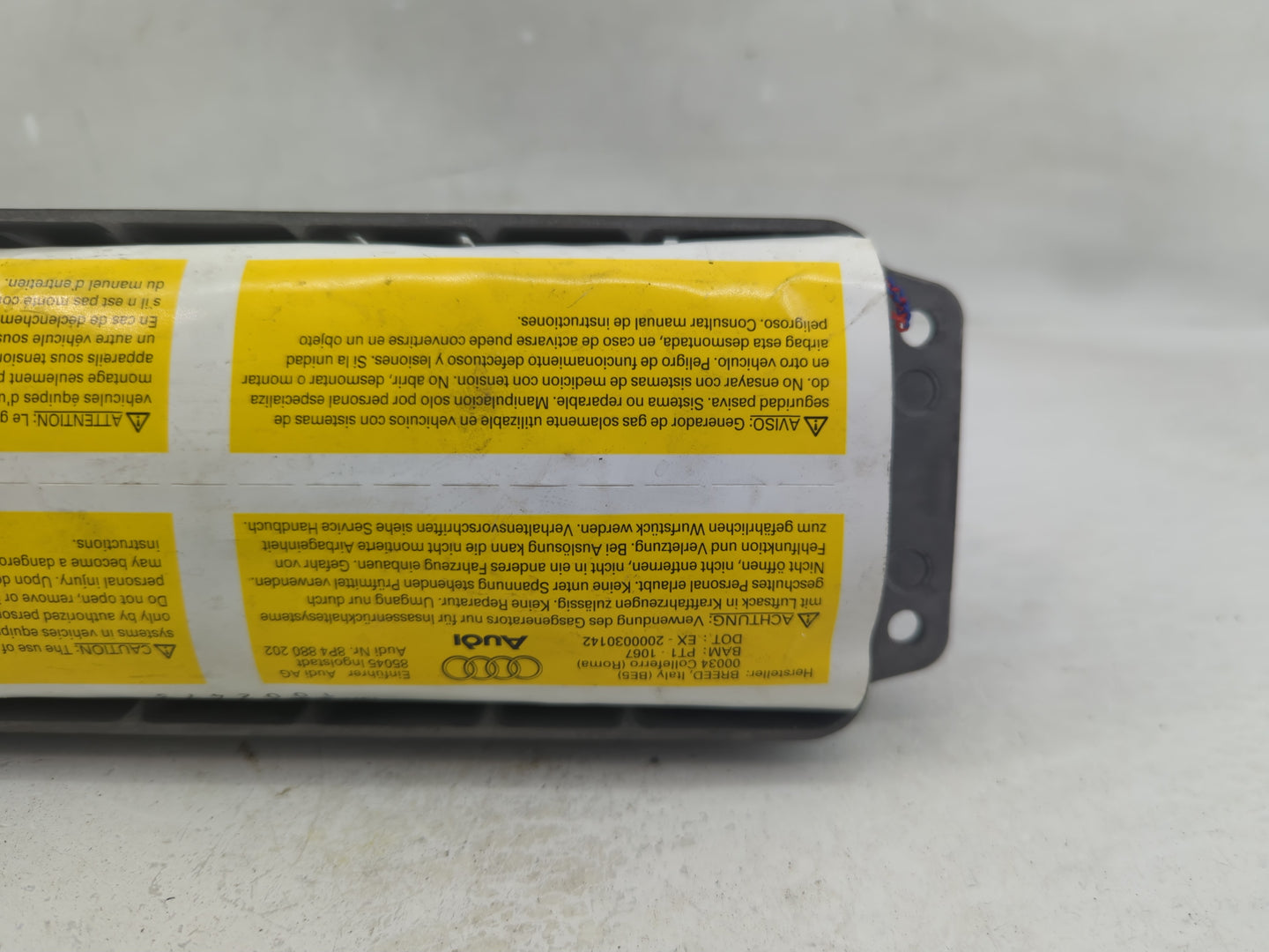 2006-2008 Audi A3 Air Bag Passenger Right Dashboard OEM Fits Fits 2006 2007 2008 OEM Used Auto Parts - Oemusedautoparts1.com