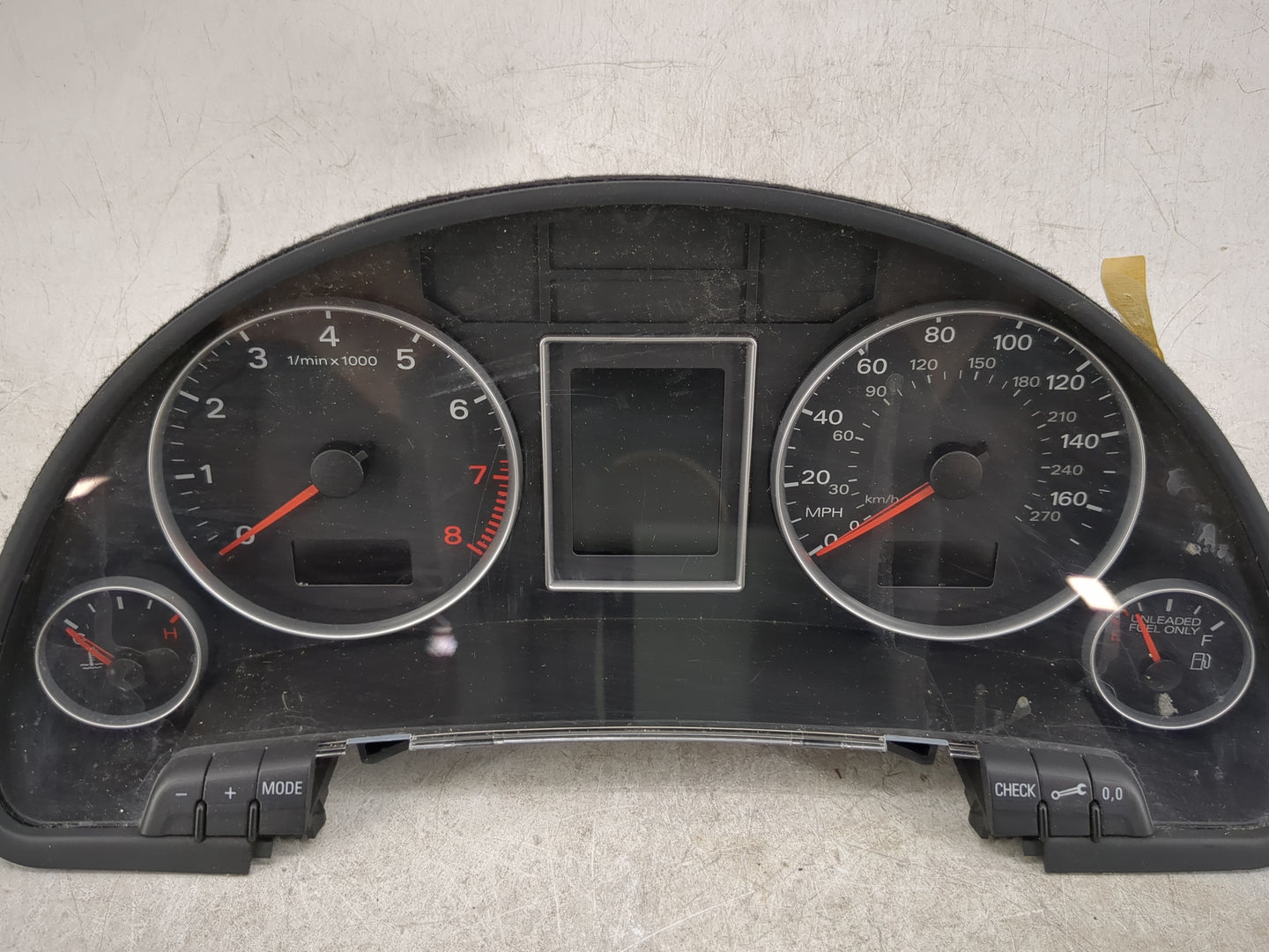 2006-2008 Audi A4 Instrument Cluster Speedometer Gauges Miles: Fits Fits 2006 2007 2008 OEM Used Auto Parts - Oemusedautopar