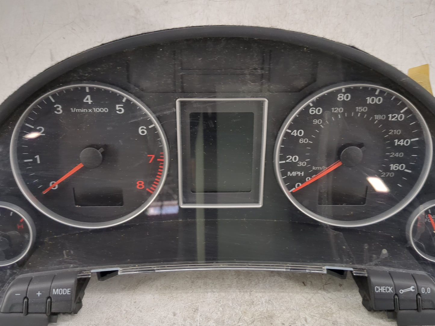 2006-2008 Audi A4 Instrument Cluster Speedometer Gauges Miles: Fits Fits 2006 2007 2008 OEM Used Auto Parts - Oemusedautopar