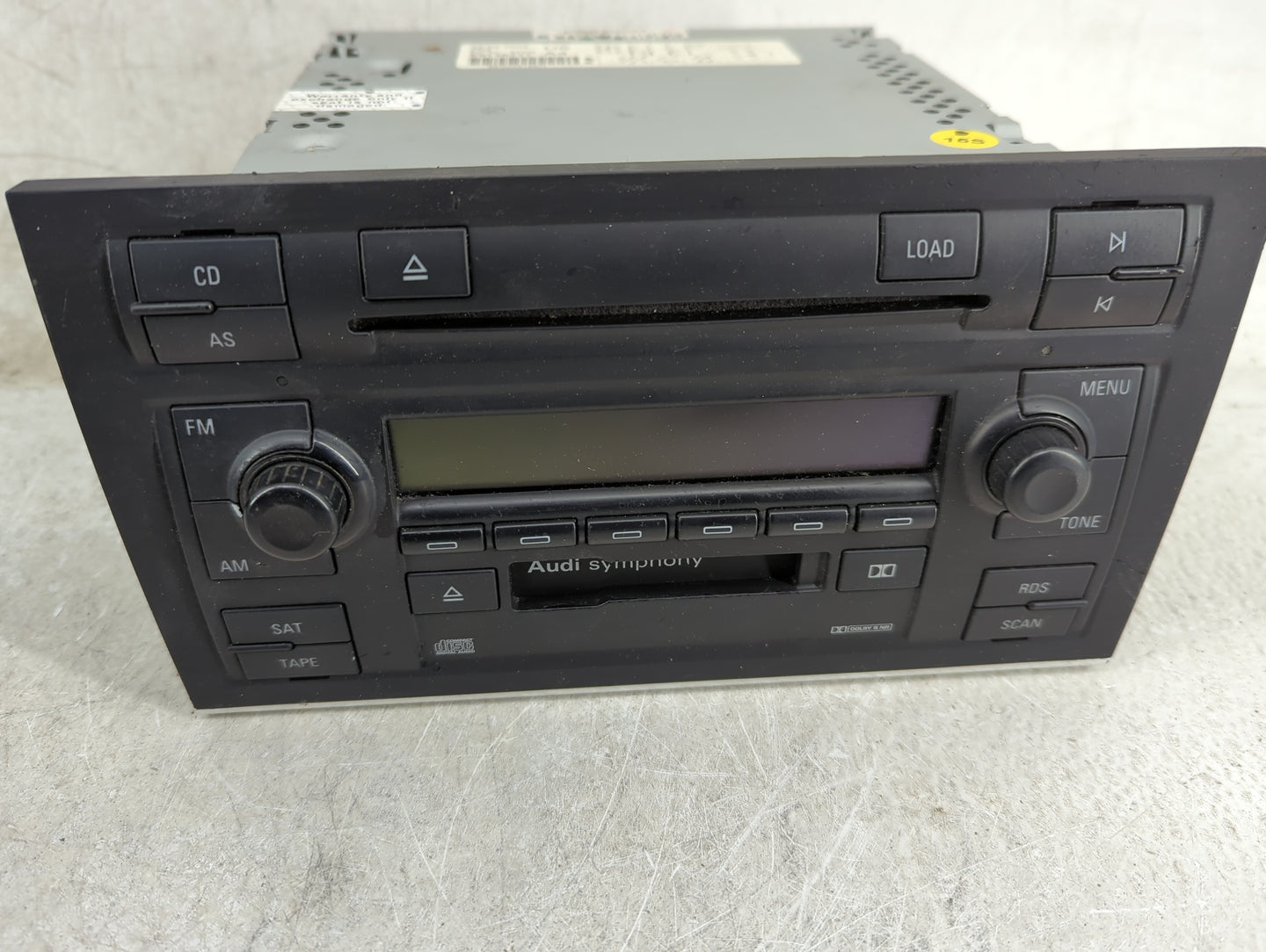 2006-2008 Audi A4 Radio AM FM Cd Player Receiver Replacement P/N:8E0035195H CQ-EA1360LC Fits Fits 2006 2007 2008 OEM Used Au