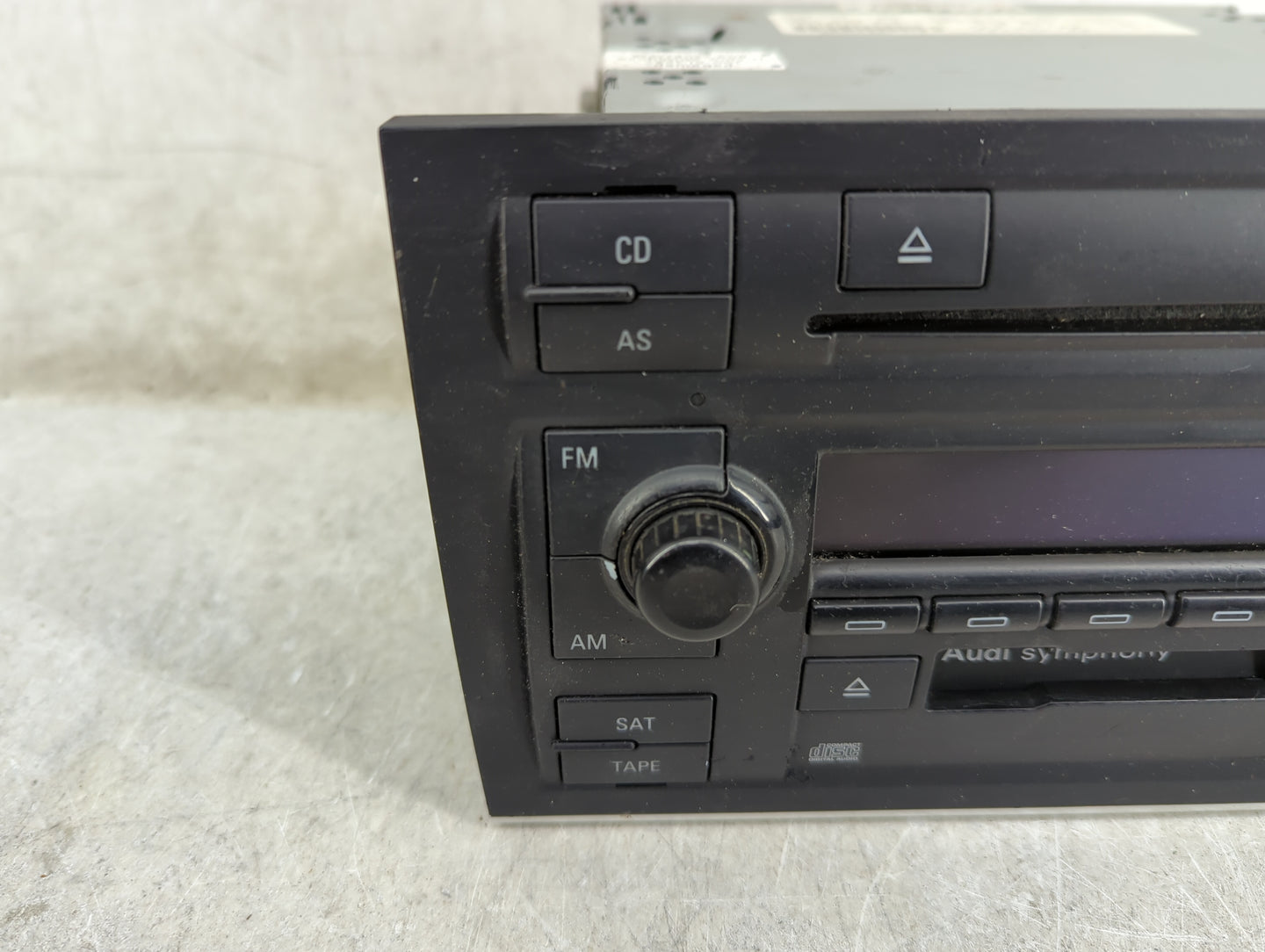 2006-2008 Audi A4 Radio AM FM Cd Player Receiver Replacement P/N:8E0035195H CQ-EA1360LC Fits Fits 2006 2007 2008 OEM Used Au