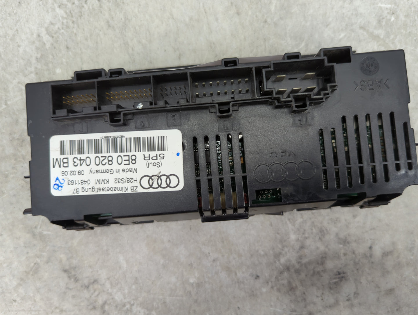 2005-2009 Audi A4 Climate Control Module Temperature AC/Heater Replacement P/N:8E0 820 043 BM Fits Fits 2005 2006 2007 2008 