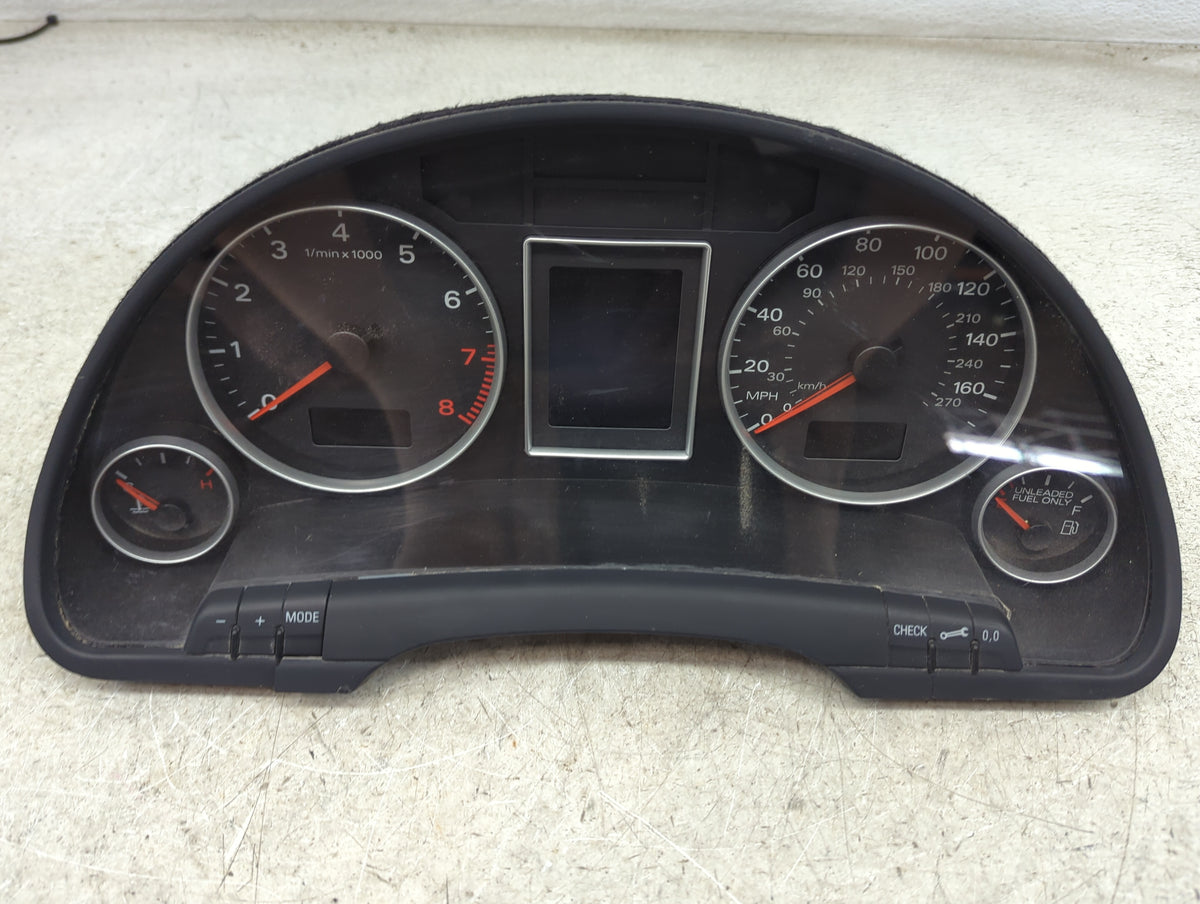 2006-2008 Audi A4 Instrument Cluster Speedometer Gauges P/N:8E0920950S 0263626094, 0433927600 Miles: Fits Fits 2006 2007 200