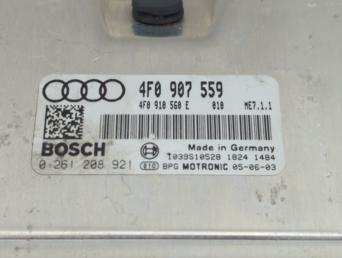 2006 Audi A6 PCM Engine Control Computer ECU ECM PCU OEM P/N:4F0907559 4F0910560E, 0261208921 Fits OEM Used Auto Parts - Oem